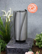 Grabvase Aluminium rund