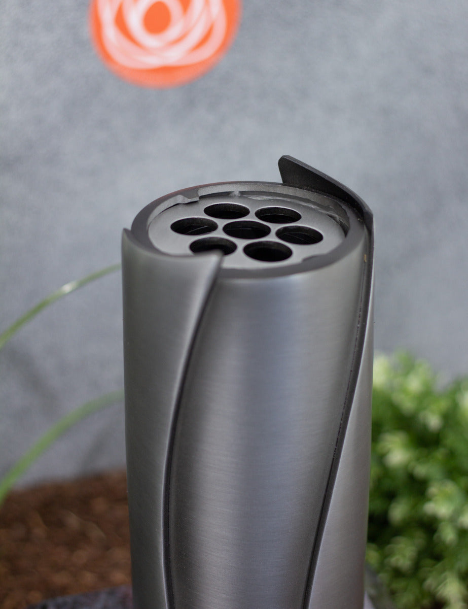 Grabvase Aluminium rund