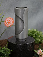 Grabvase Aluminium rund