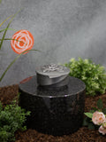 Weihkessel / Weihwasserbecken  Aluminium rund mit Blumenmotiv