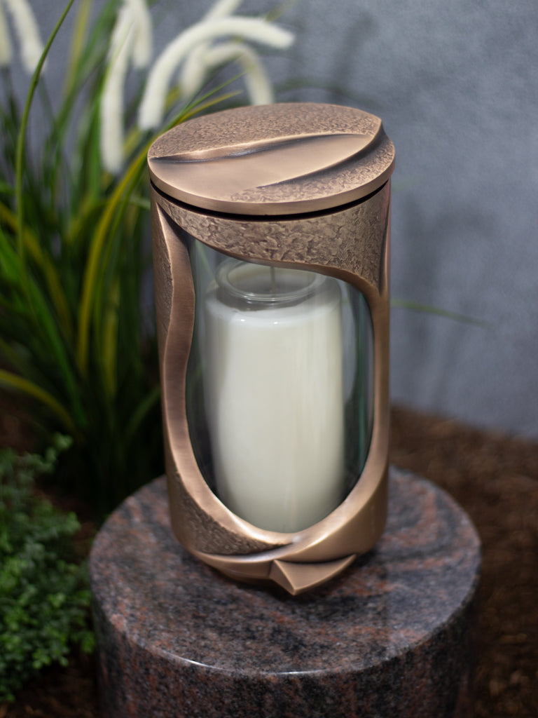 Grablampe Bronze rund