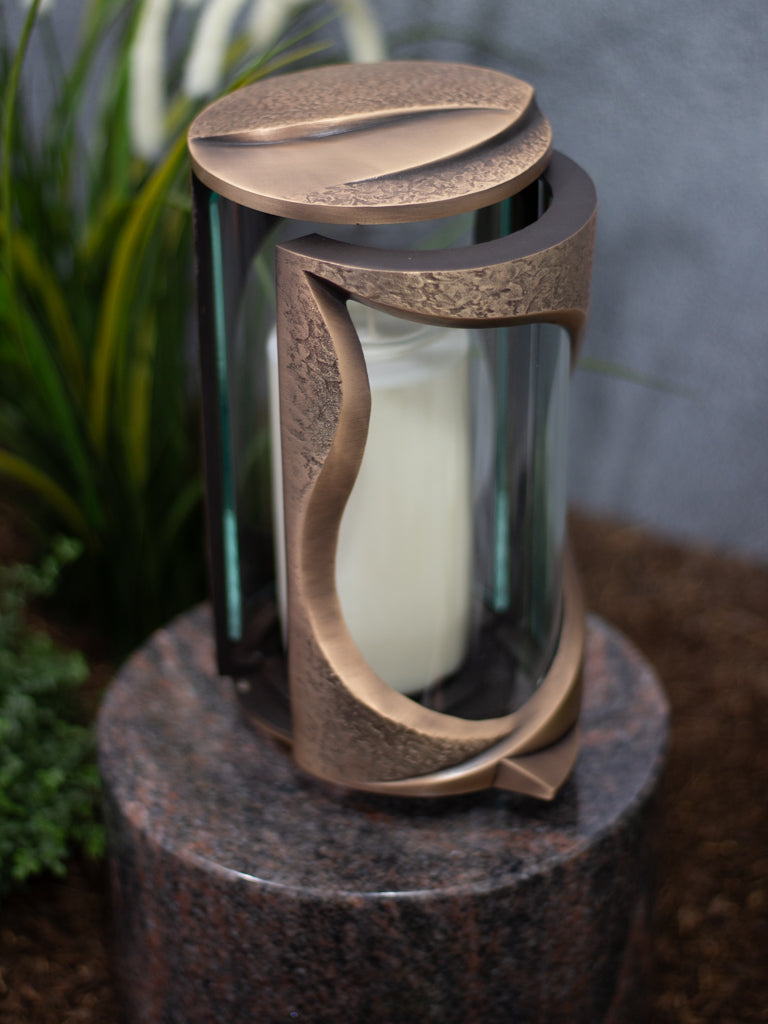 Grablampe Bronze rund