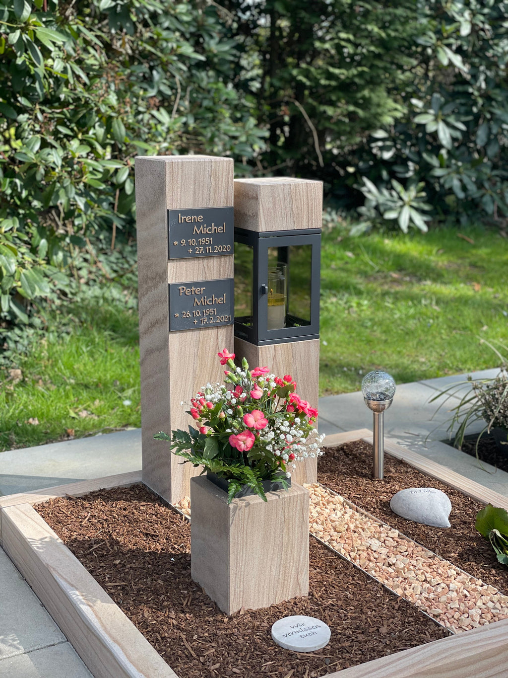 Urnengrabstein Ibbenbürener Sandstein