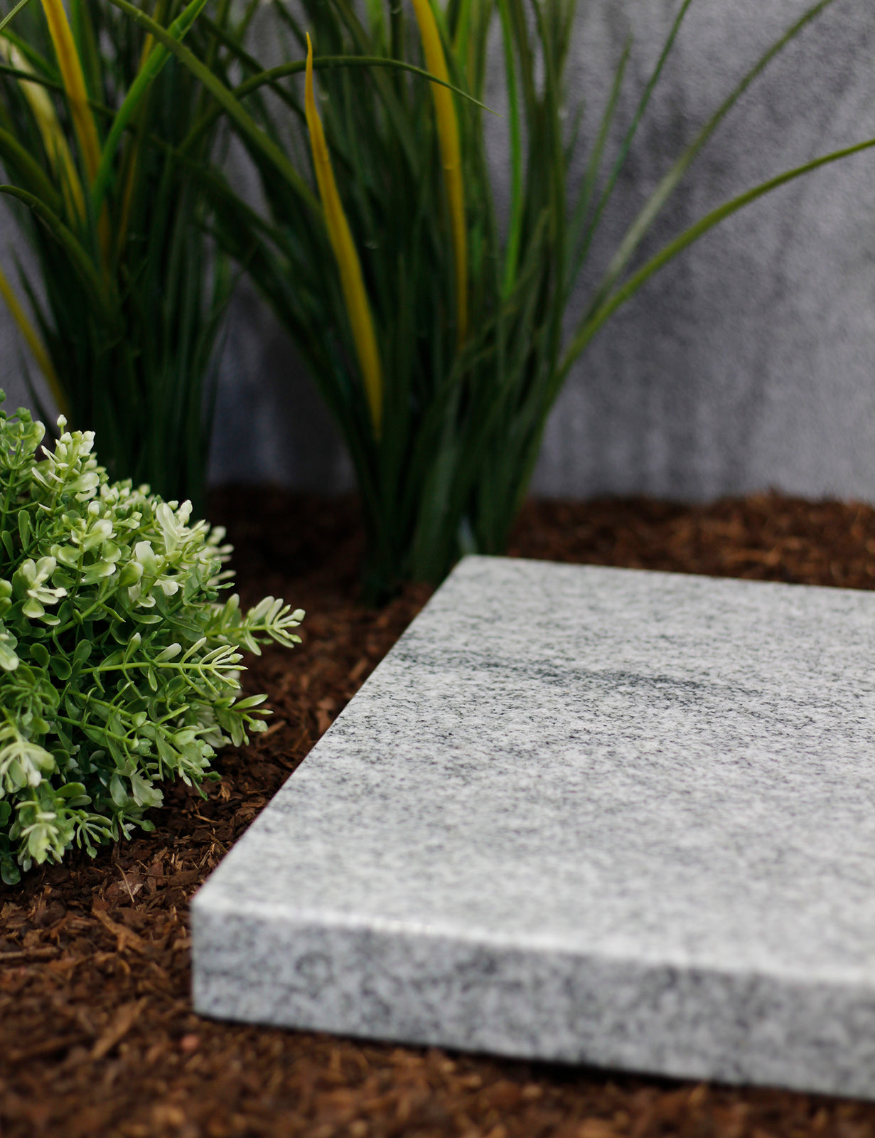 Grabplatte, Gedenktafel, Trittplatte Granit Viscount white eckig poliert