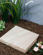 Grabplatte, Gedenktafel, Trittplatte Sandstein eckig bossiert